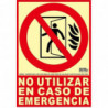 Sign Do not use in case of emergency in aluminum Class A SEKURECO
