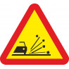 Metal Road Sign Gravel Projection Side 700 mm