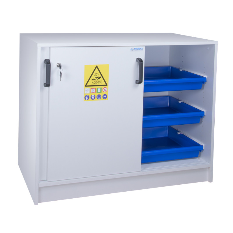 Armoire anticorrosion pour acides et bases (portes coulissantes) 110 L ECOSAFE