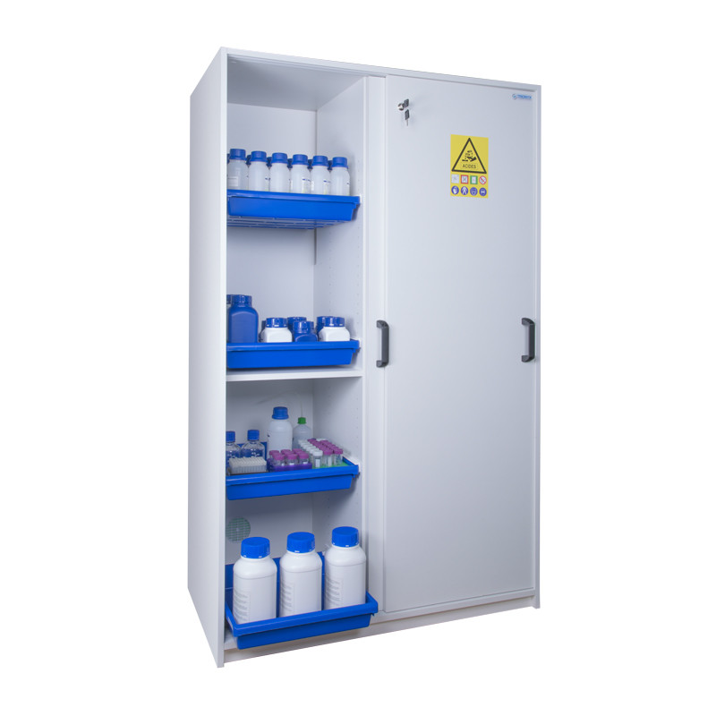 Armoire haute de sécurité résistante à la corrosion en PVC pour acides et bases 220 L ECOSAFE pour laboratoires