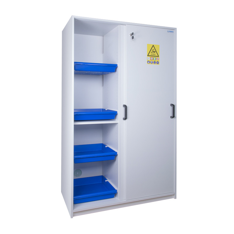 Armoire haute de sécurité résistante à la corrosion en PVC pour acides et bases 220 L ECOSAFE pour laboratoires