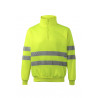 Fluorescent sweatshirt with high visibility zipper VELILLA