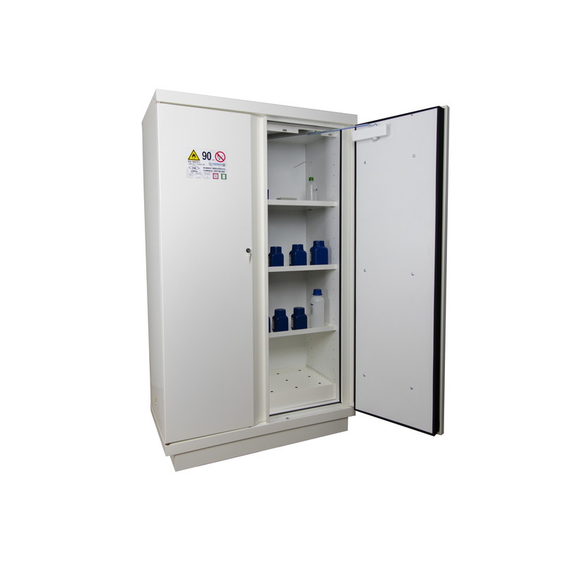 Armadio di sicurezza a 2 porte e 2 scomparti 90 minuti per prodotti infiammabili 240L ECOSAFE