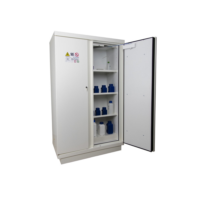 Armadio di sicurezza a 2 porte e 2 scomparti 90 minuti per prodotti infiammabili 240L ECOSAFE