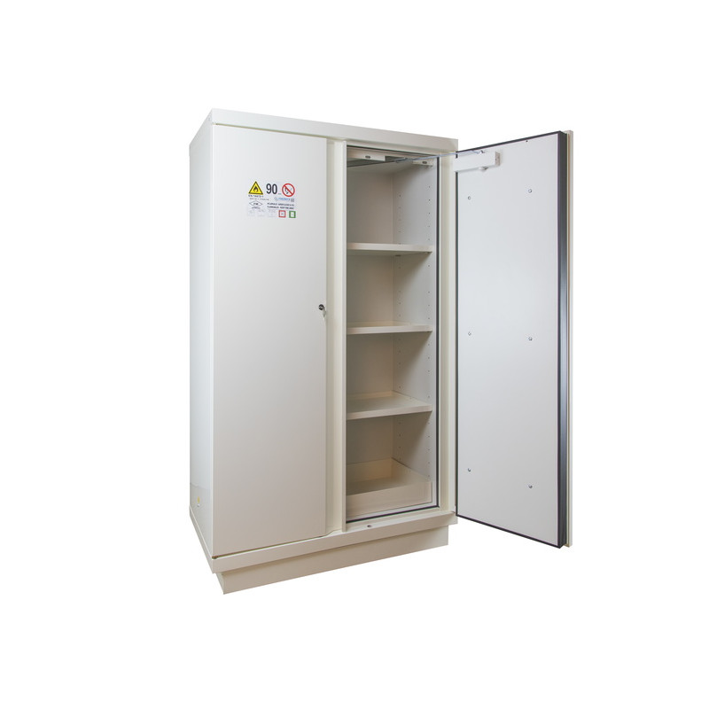 Armadio di sicurezza a 2 porte e 2 scomparti 90 minuti per prodotti infiammabili 240L ECOSAFE