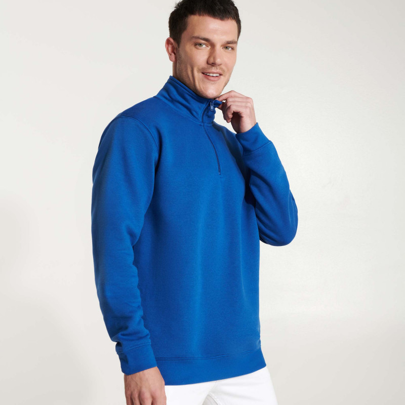 Casual anti pilling sweatshirt with matching half zip ANETO ROLY skrc ro