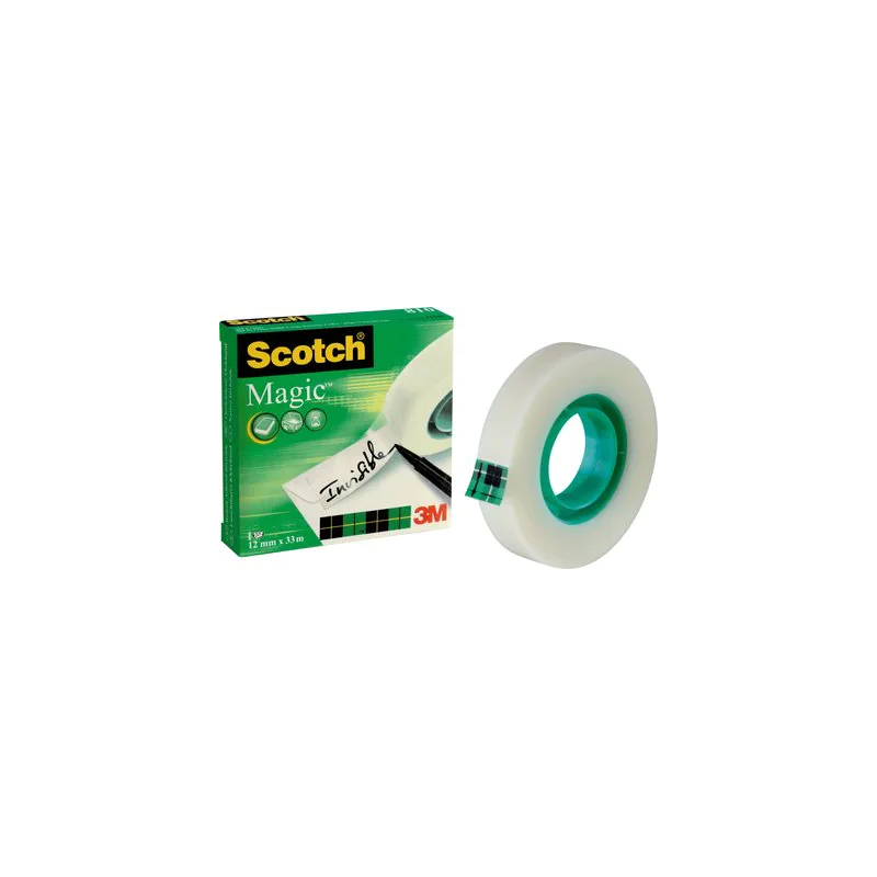 Cinta Adhesiva Transparente SCOTCH 810/1233 - 12mm x 3m · Invisible