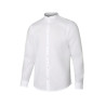 Camicia da uomo con collo in ginocchio e maniche lunghe in stretch bianco e serie VELILLA nera 405013S