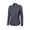 Camisa de mujer denim stretch manga larga con cuello camisero italiano VELILLA Serie 405007S