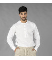 Men's linen/cotton Mao collar shirt Tiwi 210007