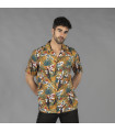 Camicia uomo con girocollo e maniche corte, con tessuto viscoso piatto HAWAI UNIFORMS GARY'S 210002