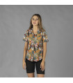 T-shirt femme col lamelle hawaïenne 210008