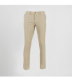 Pantalon de hombre chino anti arrugas beige, en tejido de fibra T400 UNIFORMES GARY'S 700027