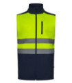 Gilet softshell bicolore ad alta visibilità per la protezione da vento e pioggia Serie VELILLA 305906