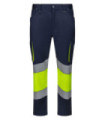 Pantalón bicolor de Alta Visibilidad con cintas reflectantes Reflatex RS en tejido stretch VELILLA Serie 303008S