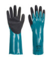 Guanti protettivi manipolazione chimica Sandy Grip Lite Blu/Nero PORTWEST APERTURA