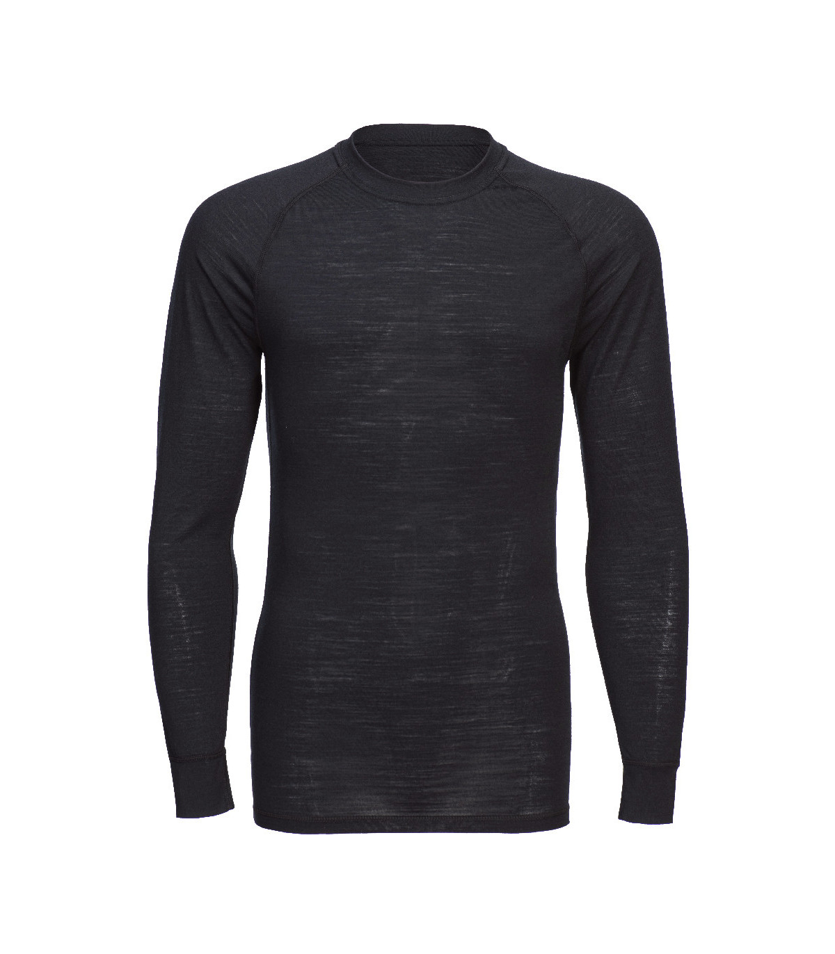 Merino Wool T-shirt with long sleeves and round neck - B183