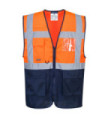 Gilet da lavoro con zip Executive MeshAirtejido mesh nastri riflettenti PORTWEST C3-77