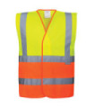 A.V gilet bicolore con nastri riflettenti, giallo arancio PORTWEST C481