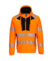 Hohe Sicht elastisch Hoodie DX4 Hi-Vis Hoodie mit Kapuze PORTWEST DX477