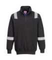 WX3 schwarz flammfester Pullover mit reflektierenden Bändern PORTWEST FR710