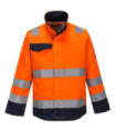 Modaflame RIS antistatische orange Fluorid Jacke reflektierende Bänder PORTWEST MV35