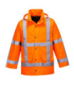 Hohe Sichtjacke RWS Traffic orange, abnehmbare Auskleidung PORTWEST R460