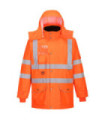 Parka 7 in 1 Verkehr, RIS Hals mit polarem Futter, Risikoumgebungen orange Fluorid PORTWEST RT27