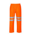 Hohe Sicht Hose leicht wasserdicht orange Fluorid Doppelband PORTWEST RT61