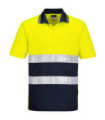 Light two-tone short sleeve polo shirt - S175