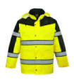 Klassische farbige Jacke mit abnehmbarer Kapuze und reflektierenden Bändern PORTWEST S462