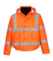 Wasserdicht Hi-Vis Winterjacke mit Kapuze und reflektierenden Bändern PORTWEST S463