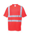 Alta visibilità T-shirt sportiva Hi-Vis con tessuto traspirante con nastri riflettenti PORTWEST S478