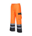 Pantalón de costuras impermeables bicolor de alta visibilidad forrado con cintas reflectantes PORTWEST S686