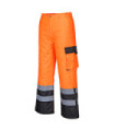 Pantalone da cucire bicolore impermeabile bicolore ad alta visibilità foderato con nastri riflettenti PORTWEST S686