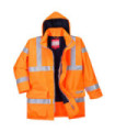 Parka antistatico ignifugo ad alta visibilità Bizflame Rain Fluor PORTWEST