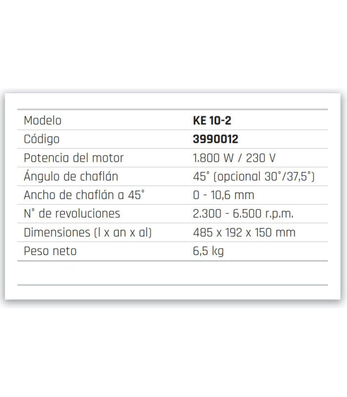 KE 10-2 beveling machine