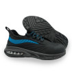 Chaussure de sécurité COMBIO, chaussure de sport, noir/bleu, transpiration, appareil photo