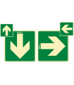 SEKURECO luminescent right arrow emergency sign