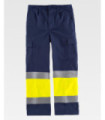 Pantalón para el frío combinado con alta visibilidad y cintas reflectantes C4028