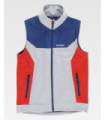 Gilet combinato tricolore.Collo alto con cuciture di copertura in nastro personalizzato all'interno RN2020001