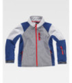 Combinaison tricolore enfant softshell. Col haut avec bande personnalisée et couvercle à l'intérieur RN3010002