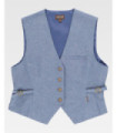 Gilet donna rivestito in tessuto cowboy B9036