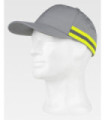 Gorra con nastro riflettente-fluorescente. Regolazione posteriore con velcro. WFA909