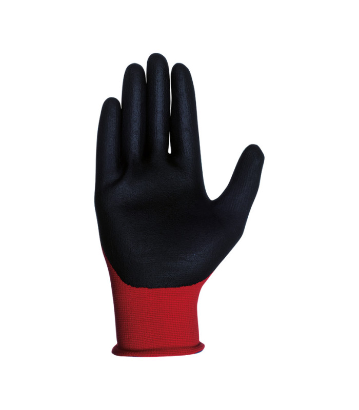 Glove with PU in palm 10 pairs support polyamide gauge 15 EN 420/388