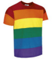 Manica corta t-shirt arcobaleno colori RAINBOW