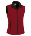 Chaleco de mujer con cuello alto y corte entallado de tejido softshell CANDICE VALENTO