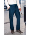 Pantalone multitasche elasticizzato blu navy, tessuto idrorepellente complesso bielastico VALENTO WALDY