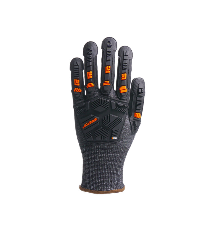Anti-impact glove "P", cut E and nitrile palm NITIMPACT