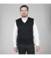 Chaleco laboral de hombre, desmangado, cuello en pico, tejido PUNTO ACRÍLICO CON LANA MERINO UNIFORMES GARY'S 102200